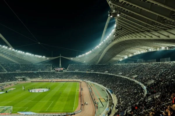 football stadium crowd night